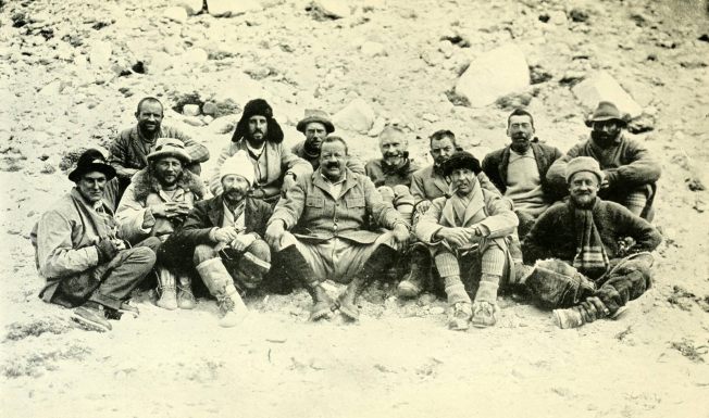 1922_Everest_expedition_at_Base_Camp THS 3 from R, B